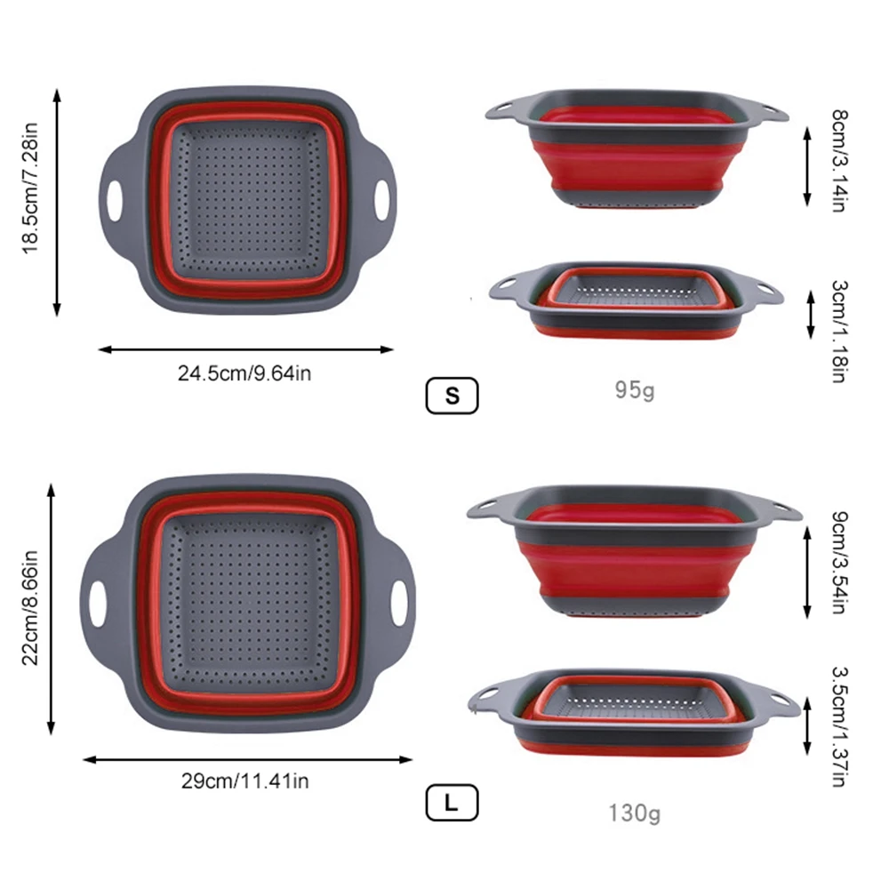 2 шт./компл. Портативный складное ведро складной фрукты овощи мыть сливная раковина корзина для хранения Организатор дуршлаг для Кухня