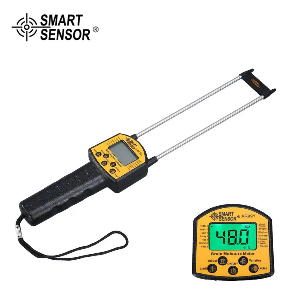

Smart Sensor AR991 Digital Moisture Meter Grain Moisture Meter Use For Corn,Wheat,Rice,Bean,Wheat Flour fodder rapeseed seed