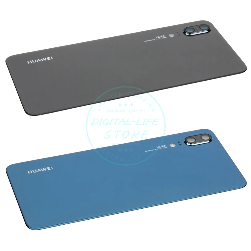 Задняя крышка аккумуляторного отсека для Huawei P20 стеклянная камеры корпус двери