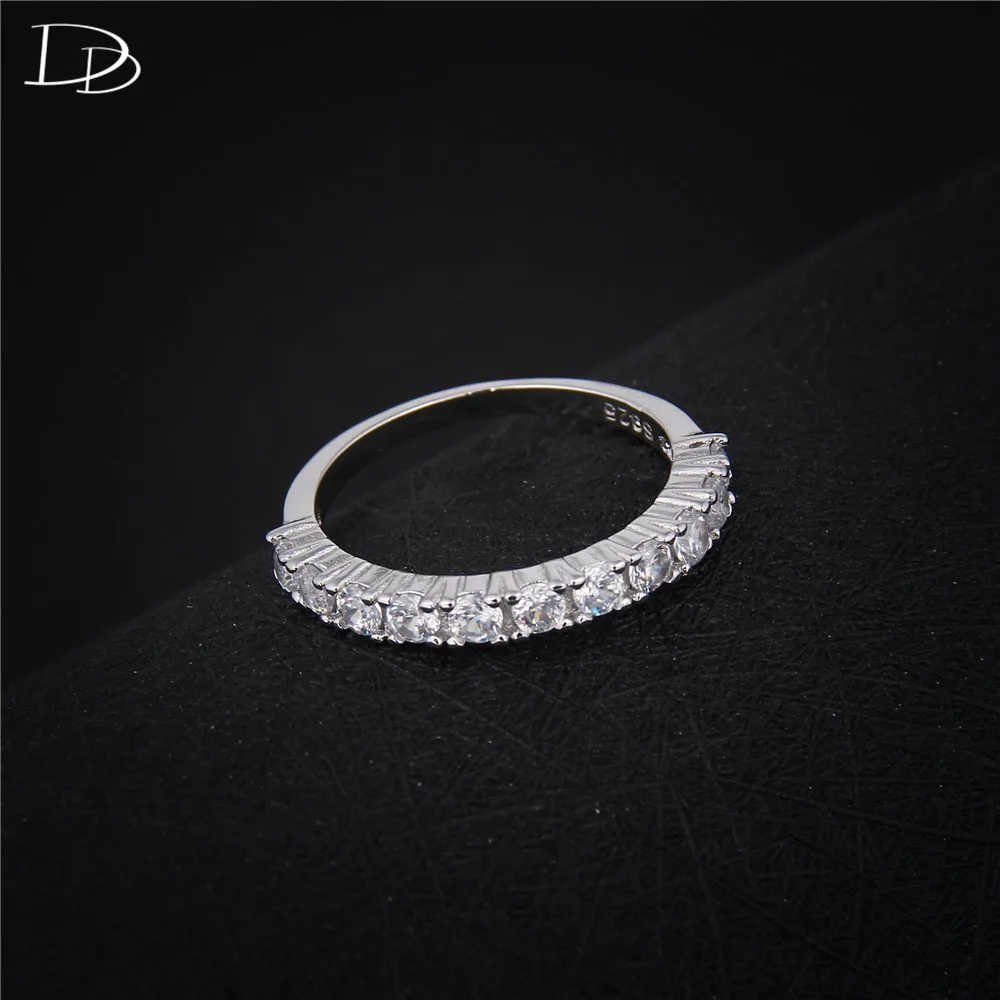 wholesale chic 925 sterling silver rings for women AAA rhinestone jewelry wedding engagement aneis crystal bague femme DD144