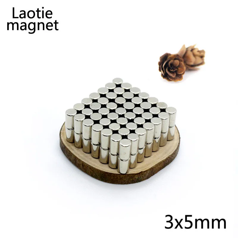 

100pcs 3x5 neodymium Disc Rare Earth Neodymium magnet 3*5 mm Super Strong Magnets 3mmx5mm N35 Round Cylinder magnetic