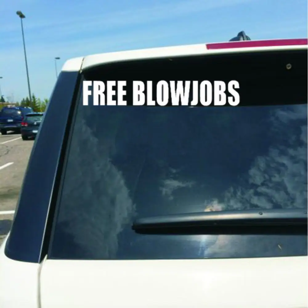 Виниловая наклейка SEKINNEW FREE BLOWJOBS на окно автомобиля для стенок бампера забавная