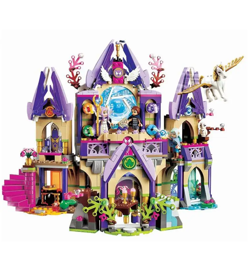 

legoinges friends Elves series Skyra's Mysterious Sky Castle Model Building blocks bricks sets Toys Toy Elves 41078 gift