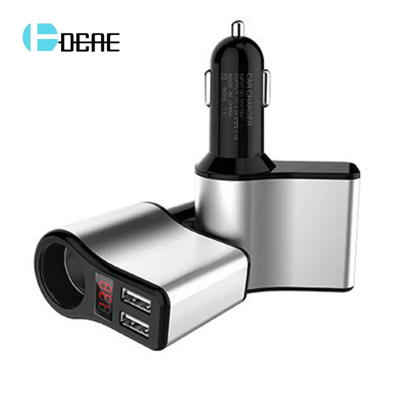 

DCAE Quick Charge 5V 3.1A 2 Ports USB Car Charger For Xiaomi iPhone iPad Samsung S8 Car Cigarette Lighter Socket Adapter Charge