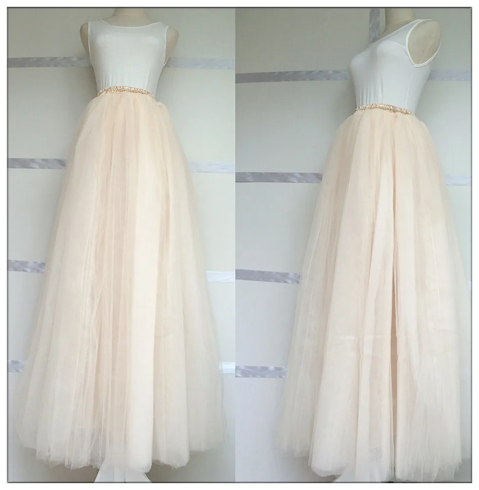 2015 Nouvelle Mode 7 Couches Femmes Tulle Jupe Longue Femme Plissee Maxi Midi Jupe De Bal Robe De Mariee De Mariee 2015 Nouveau Aliexpress