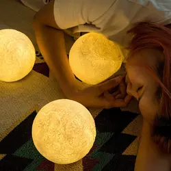 3D лампа изменение цвета Лунная лампа ночник спальня лампа сенсорный датчик сказочные огни для Рамадана украшения дома детские огни