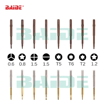 Online Replaceable Screwdriver Bit For Smartphone Repairment 0.6Y 0.8 Pentalobe 1.5 Phillips 1.5 Straight Torx T2 T5 T6 1.2 1000pcs/lot