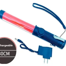30 см длинная перезаряжаемая многофункциональная наружная светящаяся палочка регулировщика со свистком мерцающий сигнал светофора