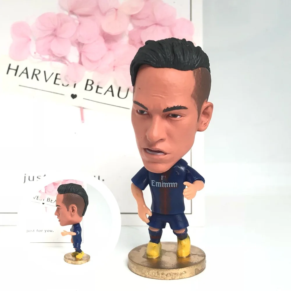 

Soccerwe dolls figurine football stars 10# Neymar Prs 2019 Movable joints resin model toy action figure dolls collectible gift