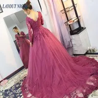 AE0916 бордовый вечернее платье prom dress Mermaid с открытыми плечами кружево, тюль, длинное Новое поступление платье для выпускного вечера; robe de soiree