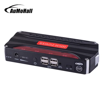 

AuMoHall High Power Car Battery Booster Charger Multi-function Portable Mobile Power Supply 12V Car Jump Starter with SOS Light