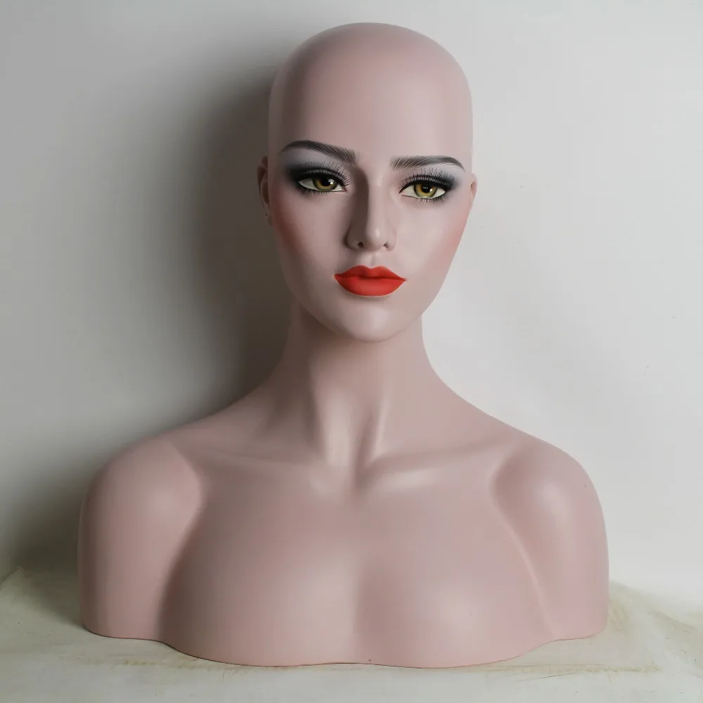 Female Fiberglass Mannequin Head Bust Sale For Wig Jewelry And Hat