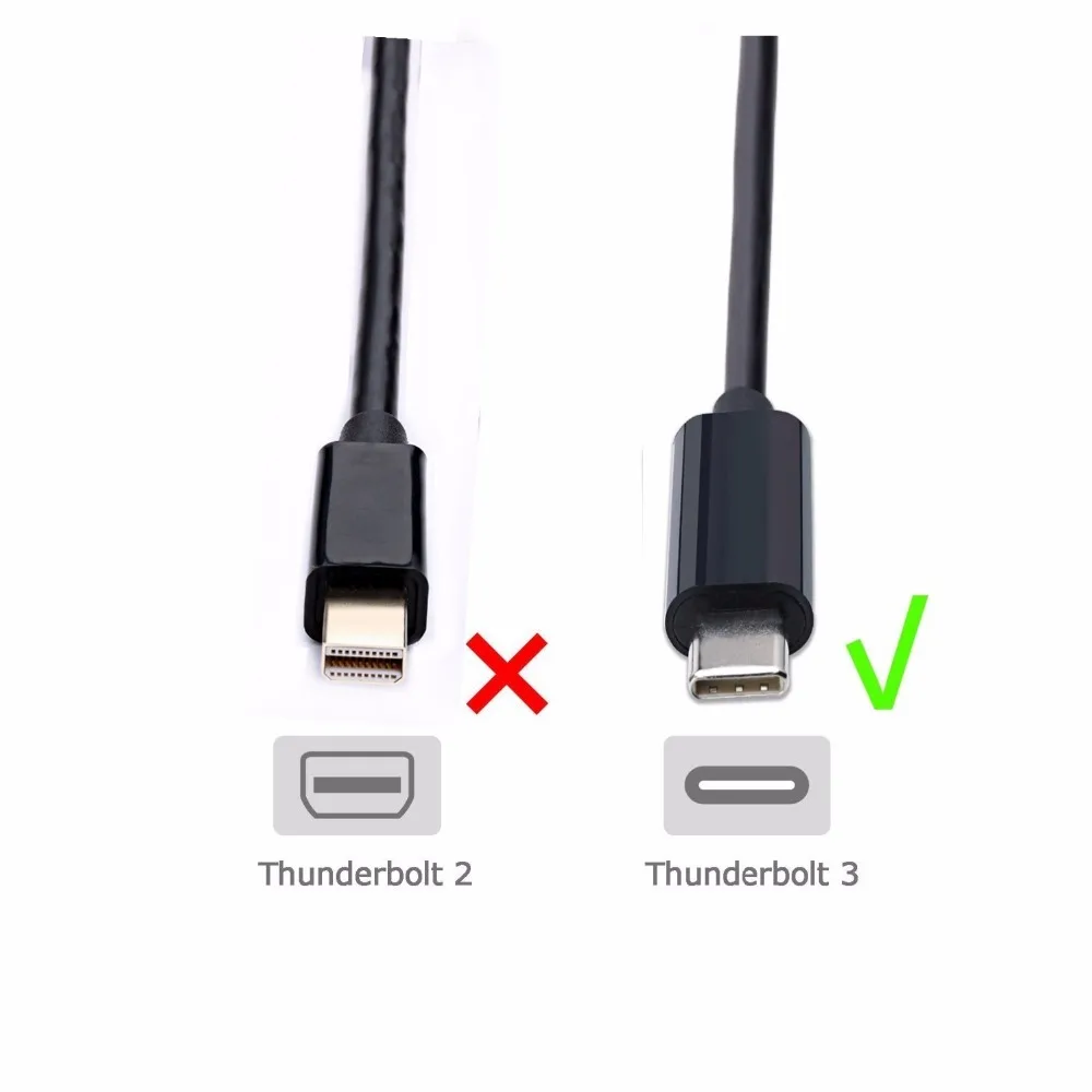 Кабель Thunderbolt 3 USB 1 Type c Male to DVI 24 + 1080p 60hz 8 m кабель адаптер для Macbook Pro Dell xps Samsung S8| |