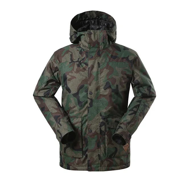 Best price at $110 Cheap Camouflage Ski Jackets Men Winter Outdoor Ski Jacket Windproof Snow Wear Clothes Warm Snowboard Jacket Gsou Snow
