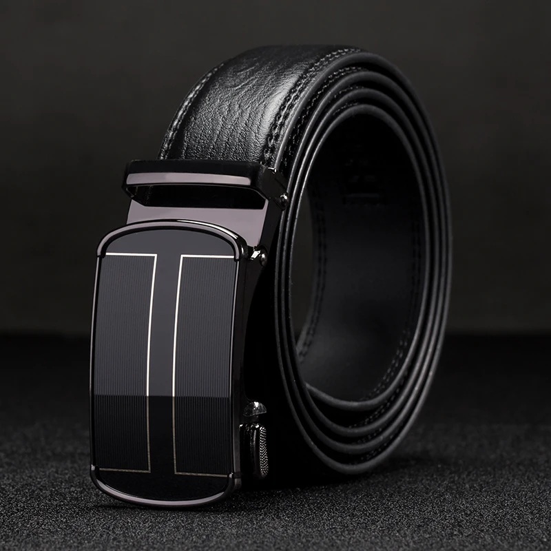 

Men's Belts High Quality genuine leather belts for men Automatic Buckle designer belts men luxury strap fashion Black male