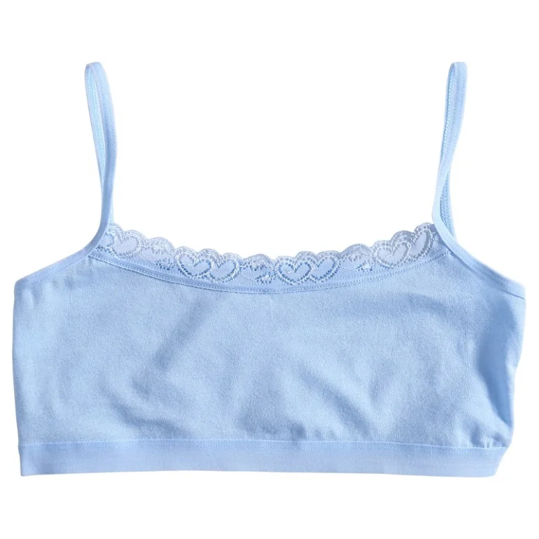 8-14Y Girls Training Bra Young Girls Puberty Teenage Soft Cotton Lace Underwear Kids Bra - Цвет: 1