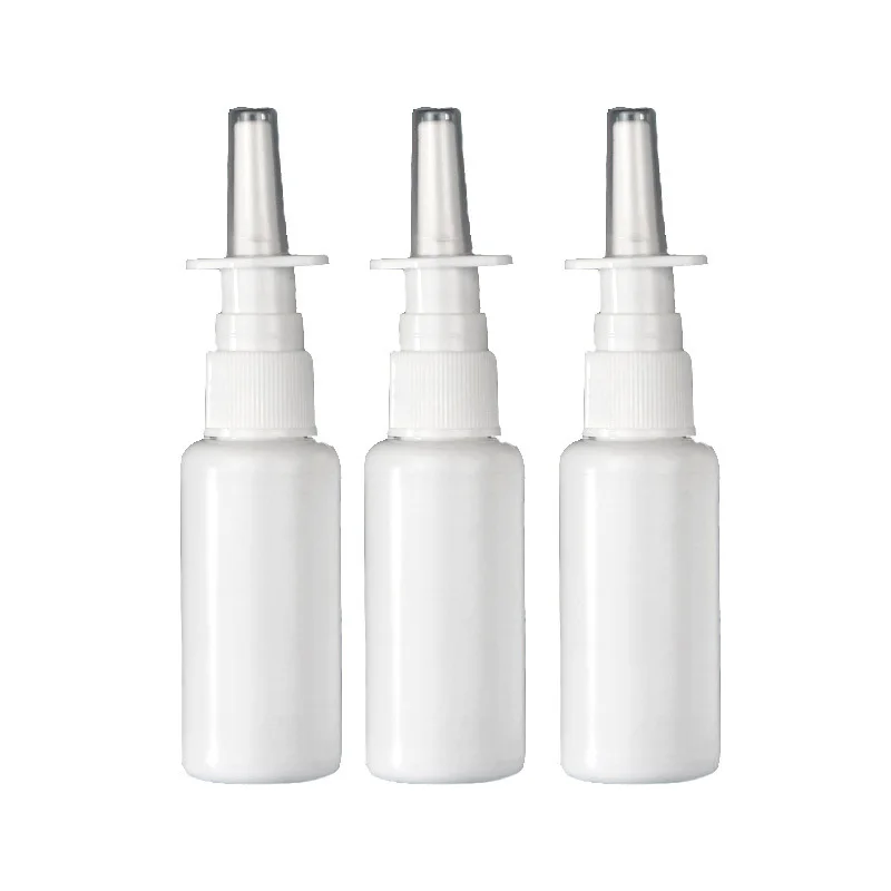 

White Nasal Spray Bottle Empty Plastic Medical Oral Sprayer Bottles Refillable Atomizer 10ml 15ml 20ml 30ml 50ml