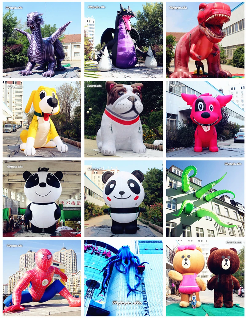 inflatable animals and cartoons_