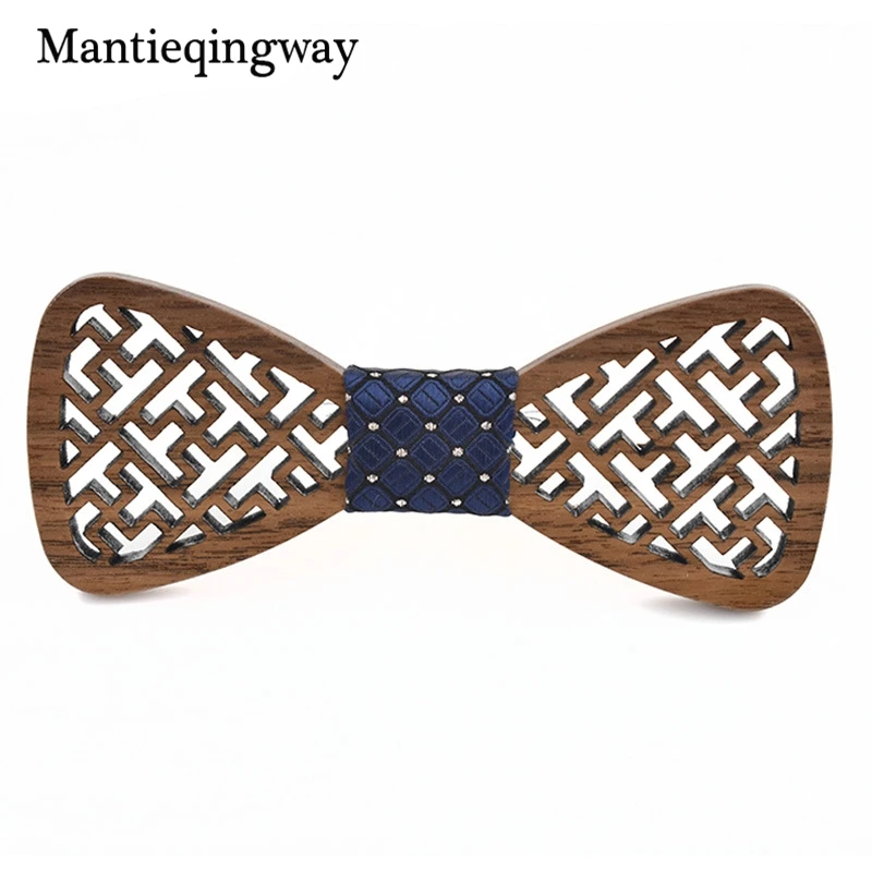 Mantieqingway Новинка года поступления для мужчин/для женщин Свадебная вечеринка интимные аксессуары ручной работы деревянная Бабочка розовый Галстуки бабочк
