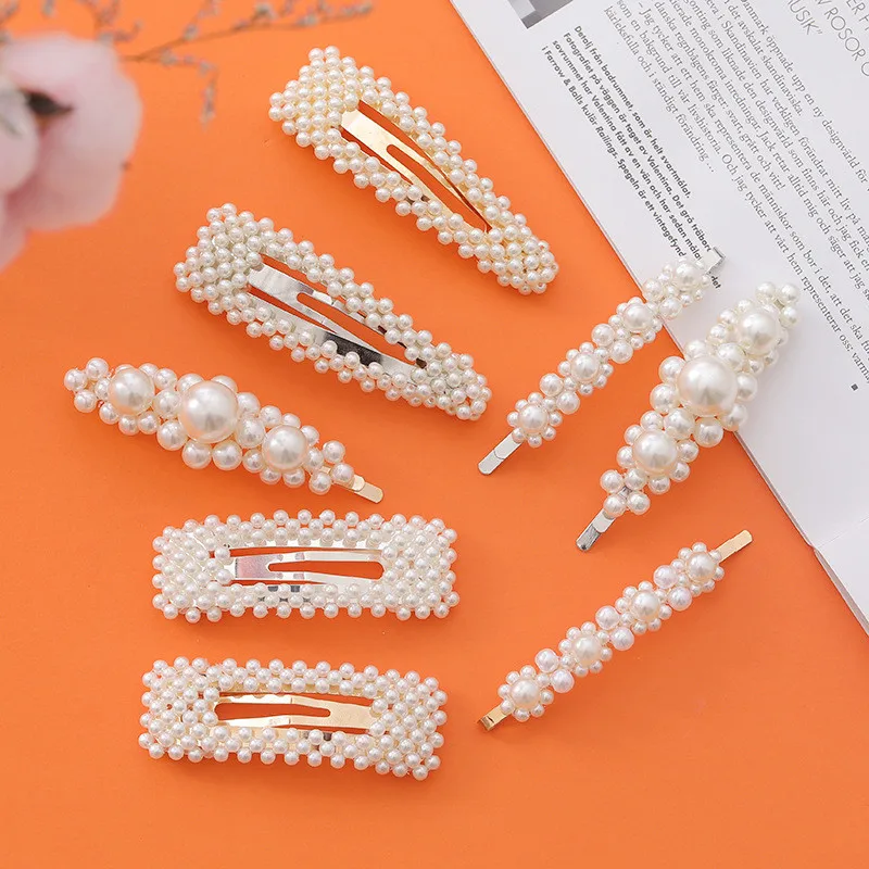 

One Word Clip Hair Pins For Women Hair Jewelry Silver Bohemian Pearl Hairclip Accessories Hairs Pins For Women In Hairpins Girls