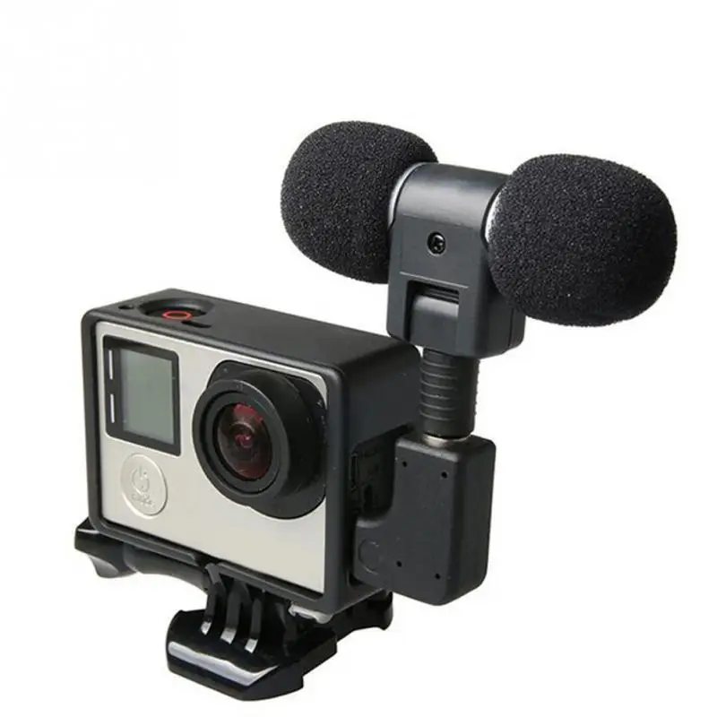 

New Fashion Mini New External Microphone Mic Adapter Case Kit for GoPro Hero 3 3+4 USB to 3.5mm Mic Adapter