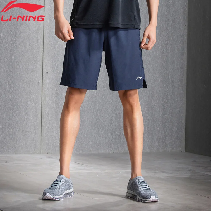 Najtaniej Męskie spodenki treningowe li ning Gym poliester Comfort Fitness AT DRY Brearthable Lining sportowe spodenki dresowe AKSN079 MKY359