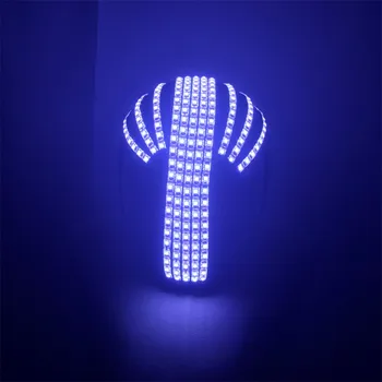 

M26 Ballroom dance led robot men projector dj helmet luminous glowing hats party wears stage show dress performance outfits club