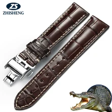 Handmade pulseira de couro de alta qualidade crocodile luxo homem relógios