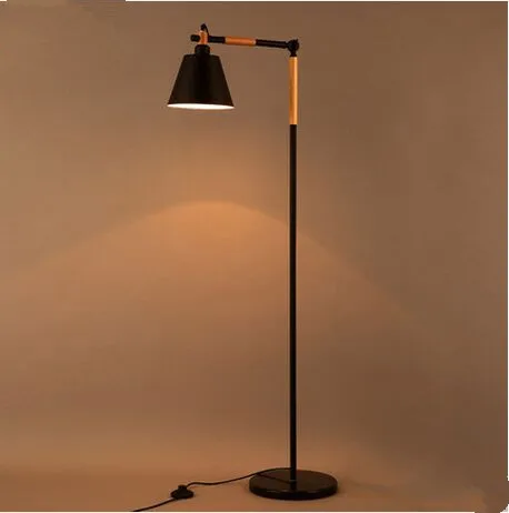 

Nordic retro industrial marble base wood&iron floor lamp lamparas de pie lampadaire luminaria de piso