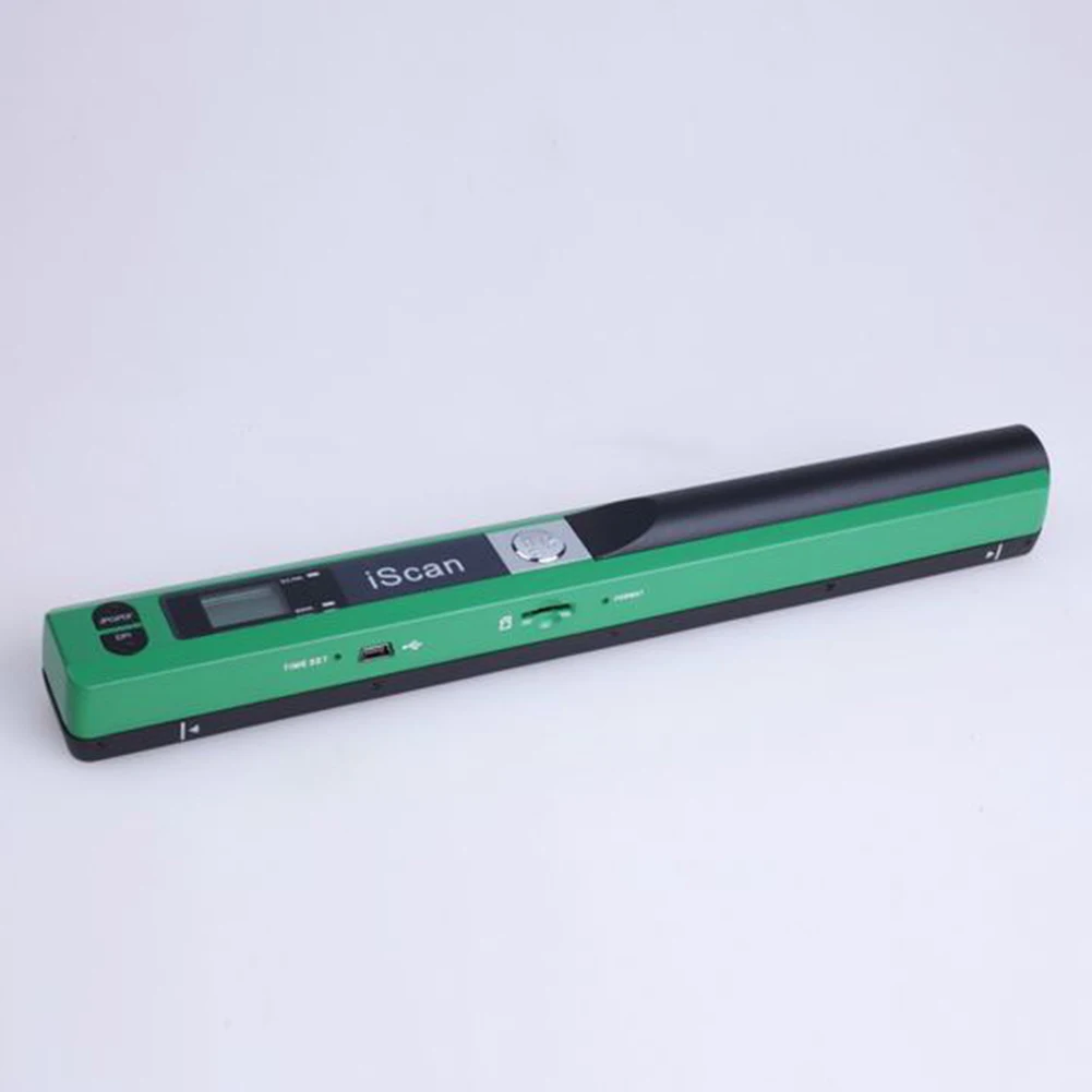 JPEG/PDF формат Ручка Тип Ручной 900 dpi USB 2,0 Мини Высокоскоростной Компактный ЖК-дисплей портативный сканер документов - Цвет: Greeen