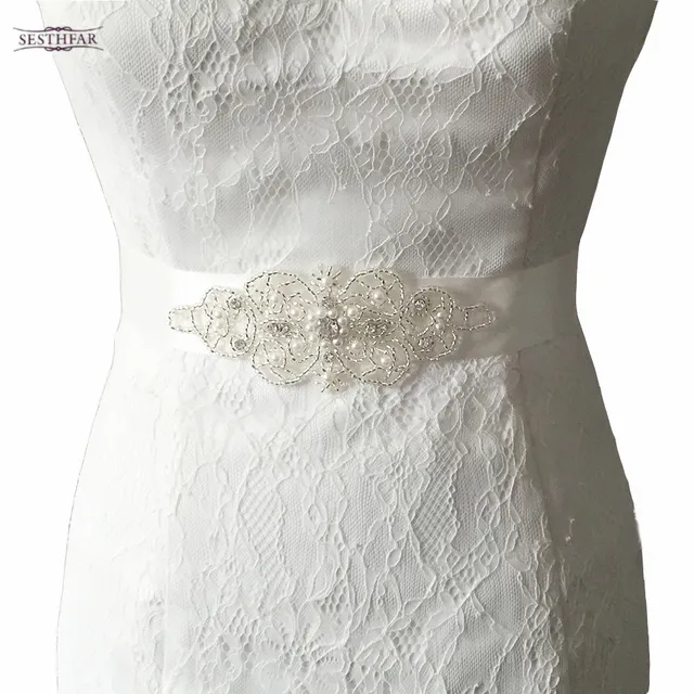 s140 stock nuevo impresionante novia fajas para el vestido de boda