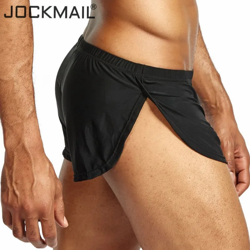 Трусы боксеры JOCKMAIL мужские однотонные шелковые шорты пикантное нижнее белье 4