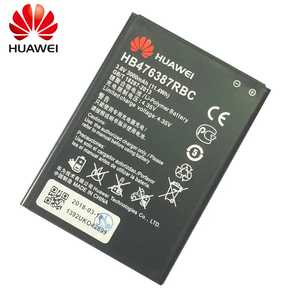 

Original Huawei HB476387RBC Rechargeable Li-ion phone battery For Huawei Honor 3X G750 B199 3000mAh