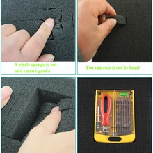 Большой размер 700 мм x 280 мм x 50 мм предварительно вырезанный пенопласт для инструмента чехол для ручного набора инструментов