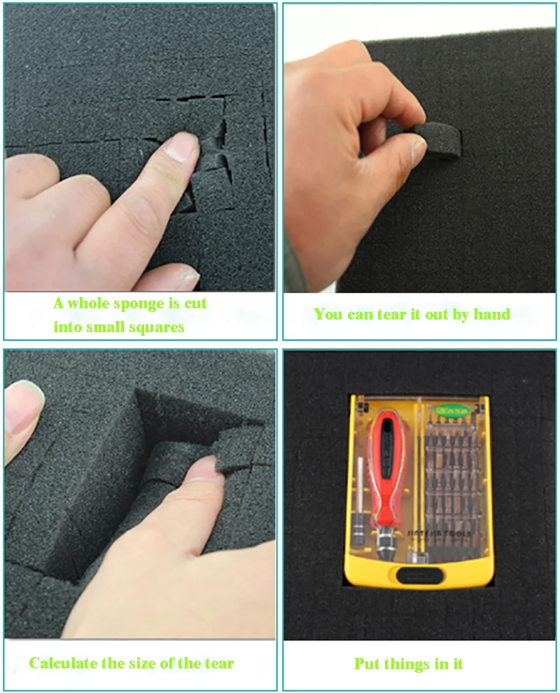 Free shipping Pre-cut foam soft foam for toolbox tool case
