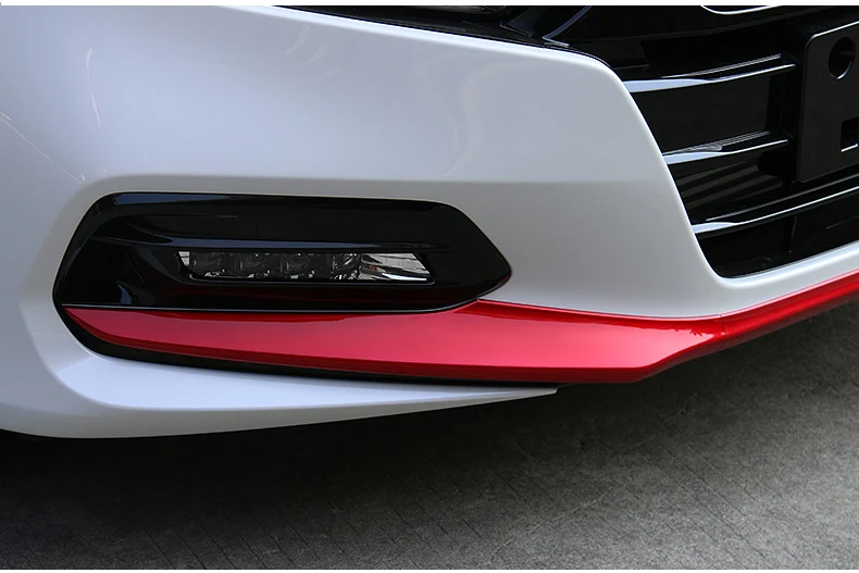 ABS пластик автомобильный Стайлинг бампер полосы комплект внешний передний бампер губы юбка чехол для Honda Accord 10th аксессуары