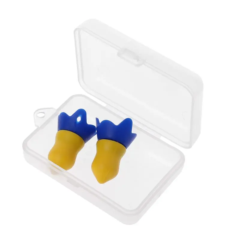 1 Pair Silicone Flight Earplugs Noise Cancelling Reusable Ear Plugs For Airplanes Hearing Protection-