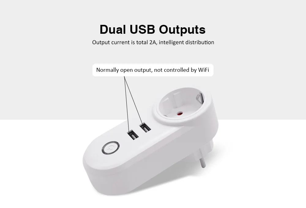 WiFi Smart Plug Remote Control Socket Work for Amazon Alexa / Google Home