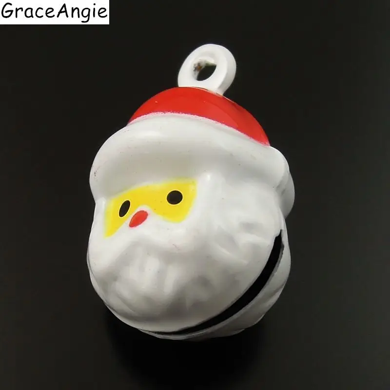10pcs/pack Christmas Style Cute Baby Bell Jingle Bells Lot Craft Charm Christmas Santa Claus Phone Pet Decor 26*16*16mm 35272