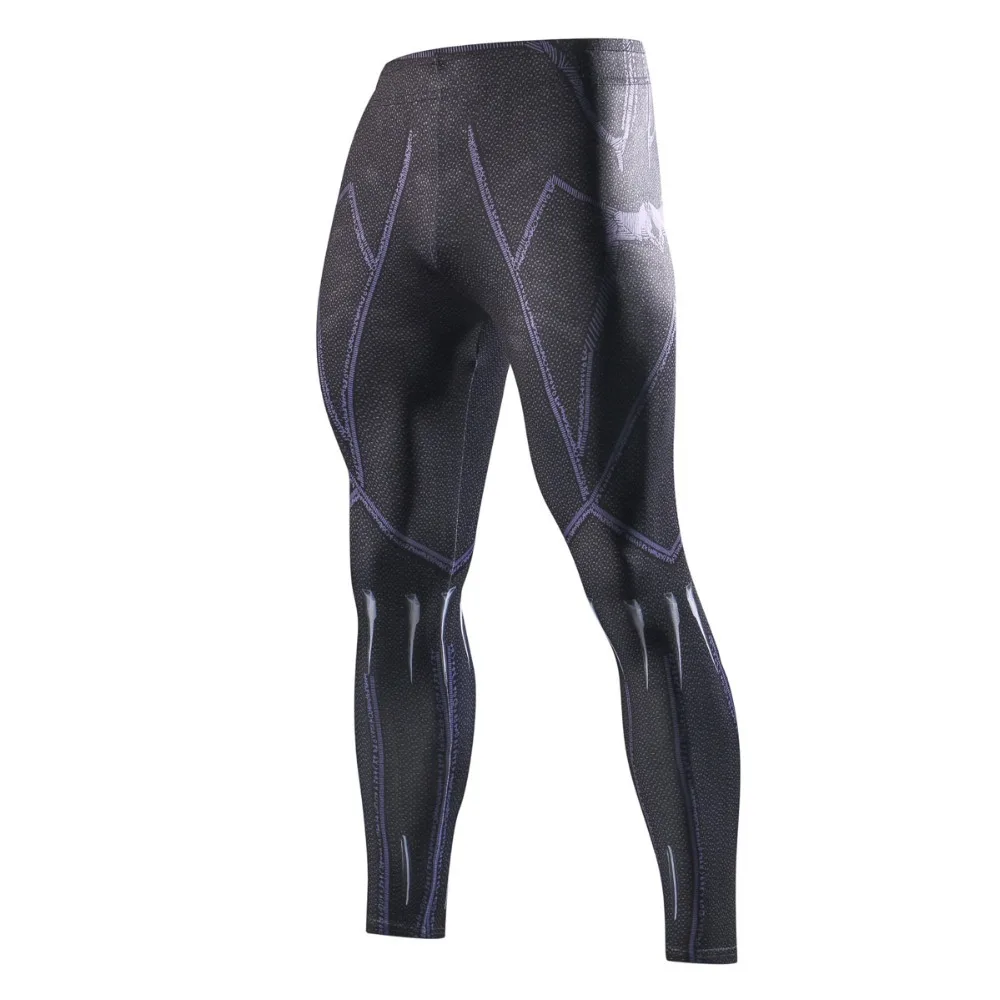Новые модные черные Пантеры брюки для мужчин 3D компрессионные брендовые обтягивающие брюки для упражнений фитнес повседневные Леггинсы мужские обтягивающие брюки