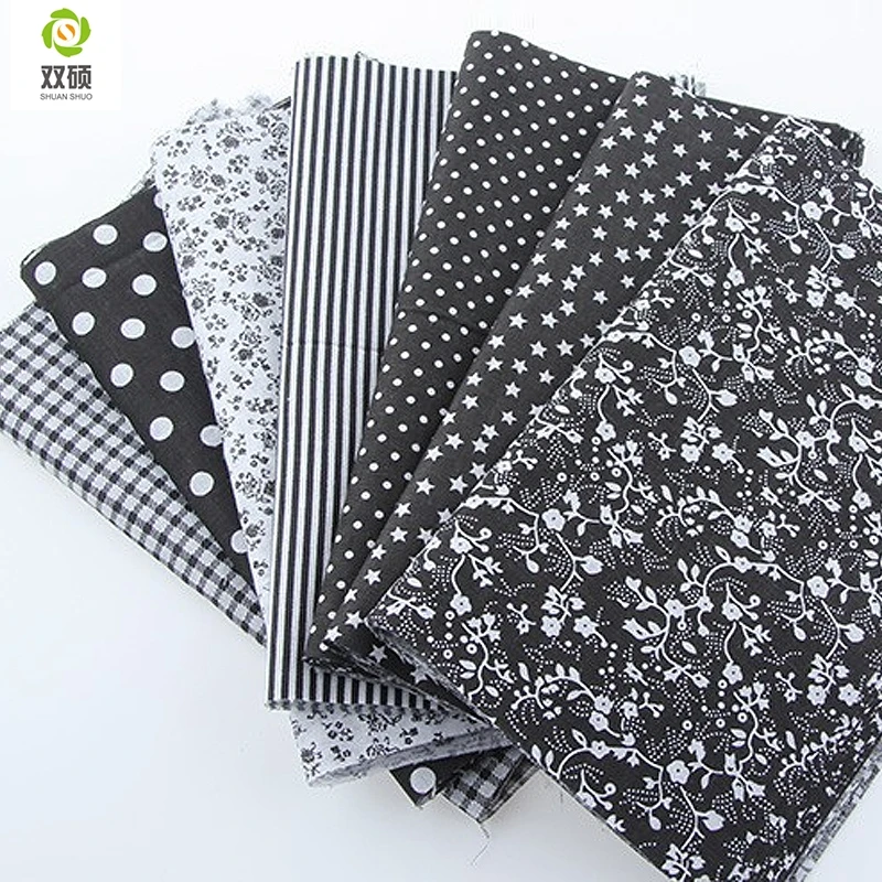 Black &Coffee Charm Packs Patchwork Cotton Fabric Telas Bundle Tilda Quilting Scrapbooking Cloth 20x24CM 14pcs/lot