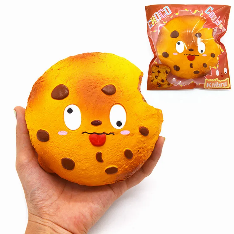 Kiibru Squishys-galletas bonitas de Chocolate, galletas, mordedura, antiestrés, elevación lenta, embalaje Original, Colección, regalo, decoración, juguete