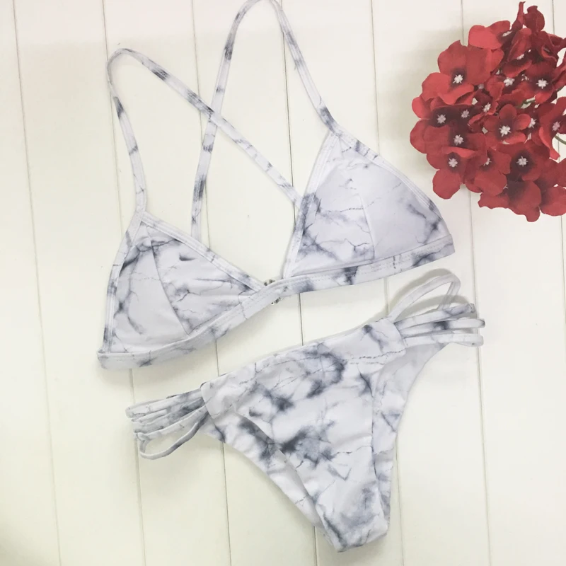 

Newest Swimwear Women Printed Bikini Set Brazilian Woman New Summer 2017 Sexy Padded Swimsuit Bath Suit Push Up Biquini Femme