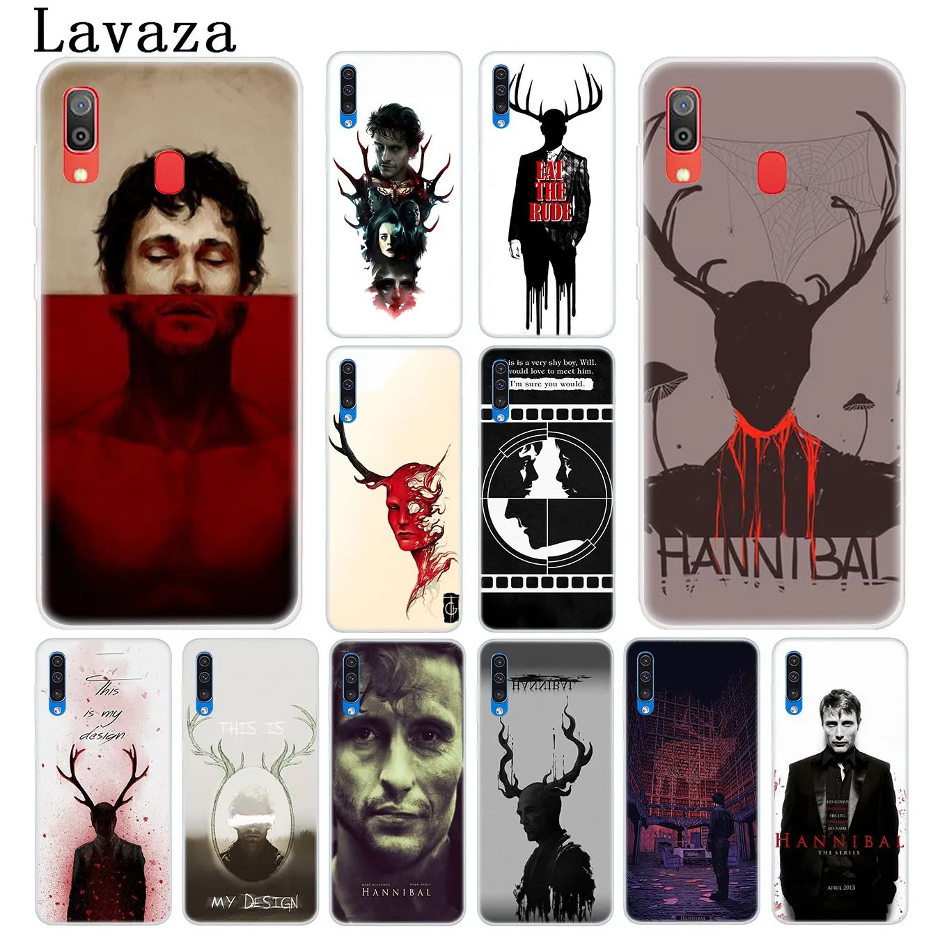Жесткий чехол для телефона Lavaza Hannibal eat the rude Samsung Galaxy A20E M40 M30 M20 M10 A10 A20 A30 A40 A50 A60 A70 S |