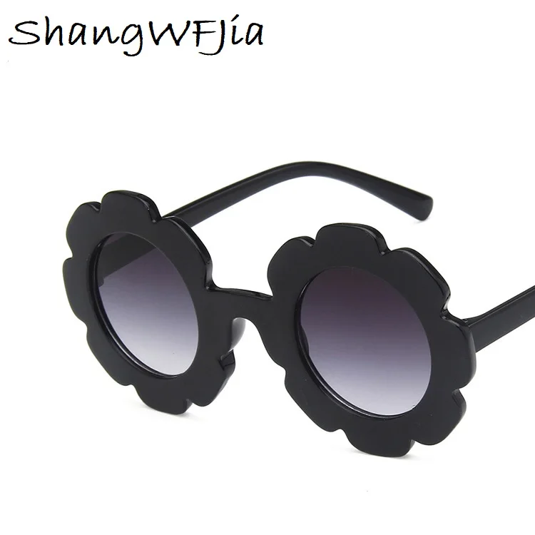2019 nette Sonne Blume Runde Sonnenbrille für Kinder Jungen Mädchen Sonne Blume Kind Gläser mit UV Schutz