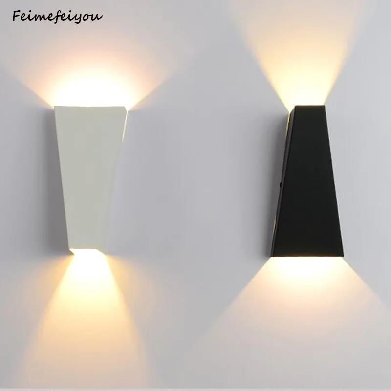 Baratos Feimeifeiyou 2019 lámpara LED de pared de 10 W, cama de aluminio, luces de lectura arriba y abajo para la superficie del pasillo del baño montada