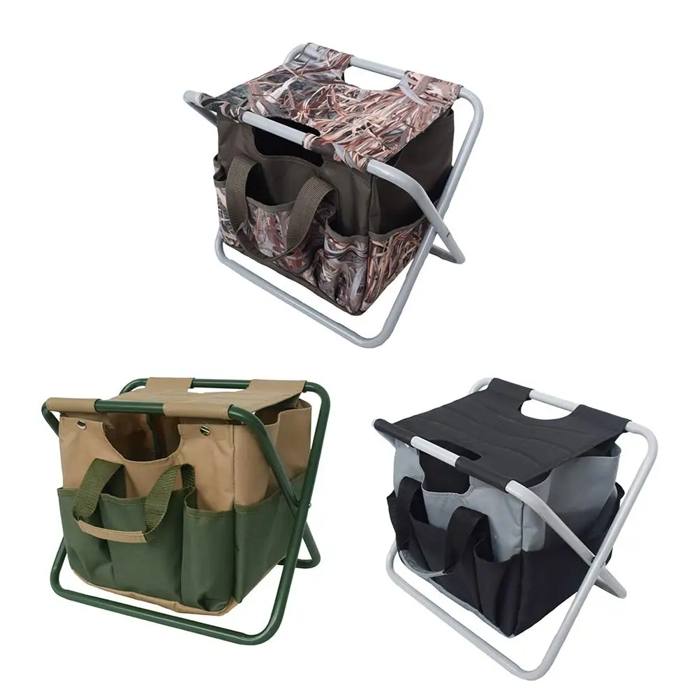 

Folding Stool Multi-functional Portable Camping Folding Stool with Storage Bag Garden Tools Folding Chair Fishing Stool