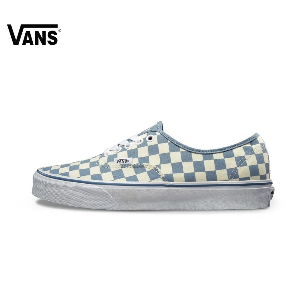 Original Vans Classic Vans Blue and White Unisex Skateboarding Shoes