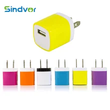 Sindvor дорожное зарядное устройство 10 шт./партия Высокое качество Usb настенное зарядное устройство штепсельная вилка США Красочные Usb зарядное устройство адаптер для Iphone Roidmi samsung