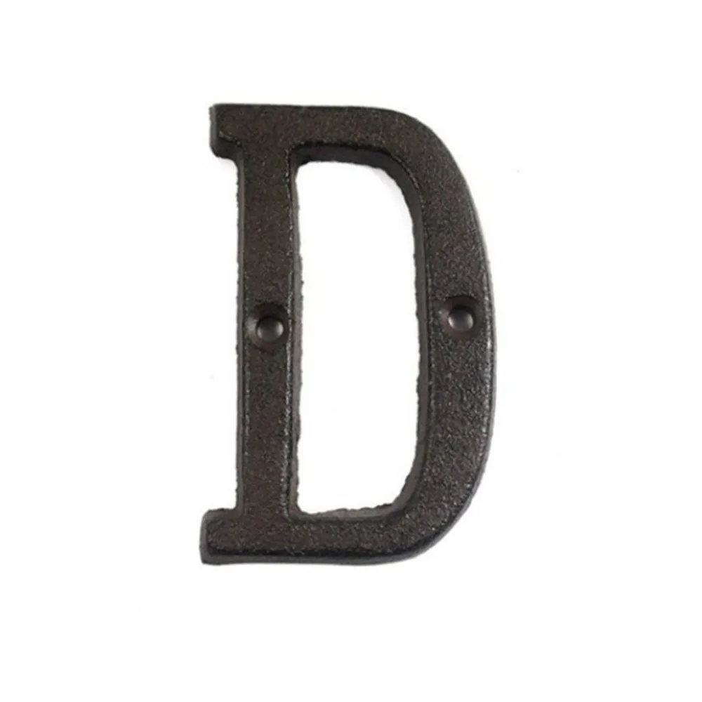 A to Z металлические буквы знак кованого железа Алфавит буквы символы персонализировать двери дома адрес знаки, с монтажными винтами